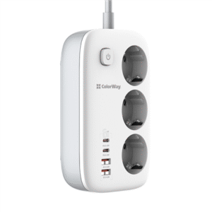 ColorWay Power Socket | CW-CHE34PDW