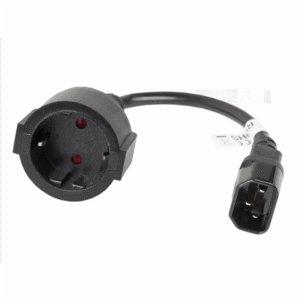 Lanberg | IEC 320 C14 to Schuko Adapter Cable for UPS | CA-C14E-10CC-0018-BK