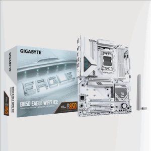 Gigabyte B850 EAGLE WF7 ICE | Processor family AMD | Processor socket AM5 | DDR5 | Supported hard disk drive interfaces SATA, M.2 | Number of SATA connectors 4