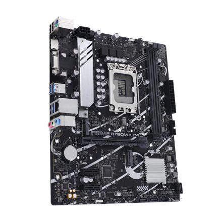 Asus | PRIME B760M-K D4 | Processor family Intel | Processor socket LGA1700 | DDR4 DIMM | Memory slots 2 | Supported hard disk drive interfaces SATA, M.2 | Number of SATA connectors 4 | Chipset Intel B760 | mATX - Image 5