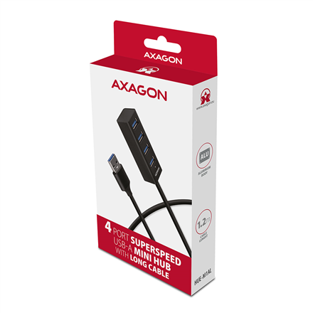 AXAGON Miniature metal four-port USB 3.2 Gen 1 hub | HUE-M1AL - Image 7