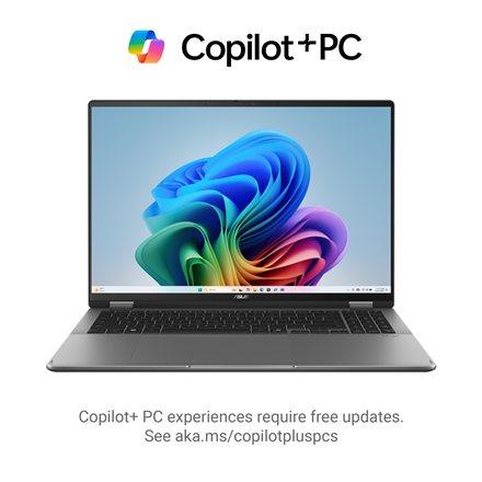 Asus Vivobook 16 Flip TP3607SA-RJ033W | Matte Gray | 16 " | OLED | Touchscreen | 3K | 2880 x 1800 pixels | Glossy | Intel Core Ultra 7 | 256V | 16 GB | LPDDR5X | Solid-state drive capacity 1000 GB | Intel Arc Graphics | Windows 11 Home | 802.11be | Bluetooth version 5.4 | Keyboard language English | Keyboard backlit | Warranty 24 month(s) - Image 4