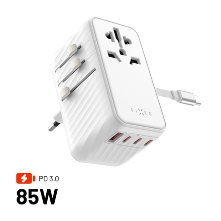 Fixed | Voyager 85W travel adapter for EU, UK and USA/AUS, with 4xUSB-C and 1xUSB output | Adapter - Image 5