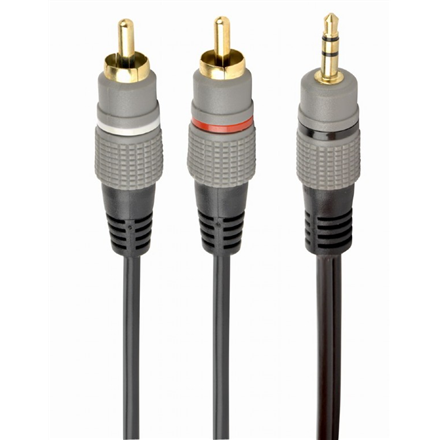 Cablexpert 3.5 mm stereo plug to 2xRCA plugs, gold-plated connectors, 1.5 | CCA-352-1.5M - Image 2