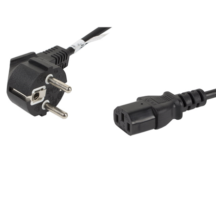 Lanberg | CEE 7/7 to IEC 320 C13 Power Cord | CA-C13C-10CC-0018-BK - Image 2