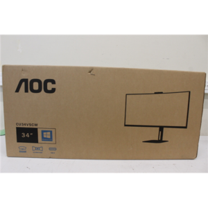 SALE OUT. | AOC | CU34V5CW/BK | 34 " | VA | 21:9 | 100 Hz | 4 ms | 3440 x 1440 pixels | HDMI ports quantity 1 | Warranty 33 month(s) | DAMAGED PACKAGING