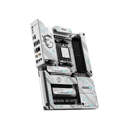MSI B850 GAMING PLUS WIFI PZ | Processor family AMD B850 | Processor socket AM5 | DDR5 | Supported hard disk drive interfaces SATA, M.2 | Number of SATA connectors 4 - Image 4