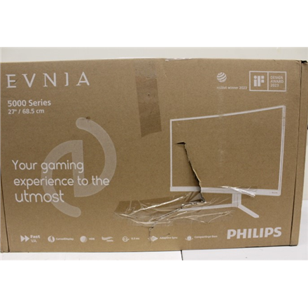 SALE OUT. PHILIPS 27M2C5200W/00 27" 1920x1080/16:9/1ms/300cd/m²/ HDMI DisplayPort Headphone out | Philips 27M2C5200W/00 | 27 " | VA | 16:9 | 180 Hz | 1 ms | 1920 x 1080 pixels | 300 cd/m² | HDMI ports quantity 2 | Warranty 23 month(s) | DAMAGED PACKAGING - Image 3