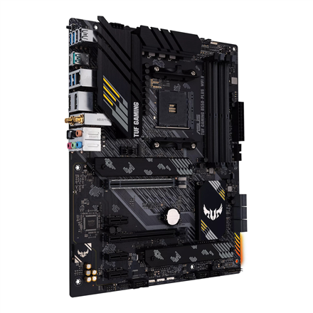 Asus | TUF GAMING B550-PLUS WIFI II | Processor family AMD | Processor socket AM4 | DDR4 DIMM | Memory slots 4 | Supported hard disk drive interfaces SATA, M.2 | Number of SATA connectors 6 | Chipset AMD B550 | 30.5cm x 24.4cm - Image 6