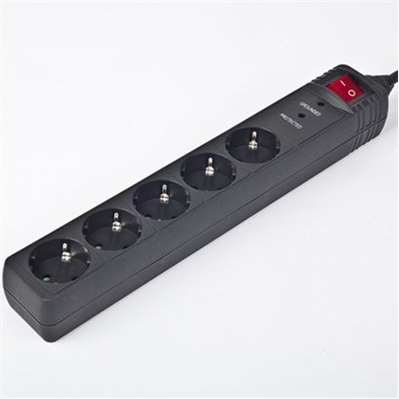 Surge Protector SPG5-C-5/ 1.5 m/ 5 Sockets/ Black - Image 2