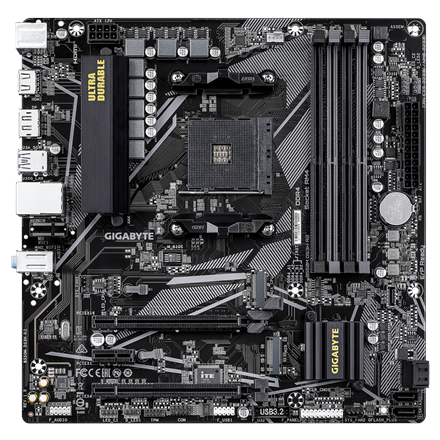Gigabyte B550M DS3H R2 | Processor family AMD | Processor socket AM4 | DDR4 DIMM | Supported hard disk drive interfaces SATA, M.2 | Number of SATA connectors 4 - Image 4