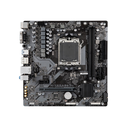 Gigabyte | B650M S2H 1.0 M/B | Processor family AMD | Processor socket AM5 | DDR5 DIMM | Memory slots 2 | Supported hard disk drive interfaces SATA | Number of SATA connectors 4 | Chipset AMD B650 | Micro ATX - Image 2