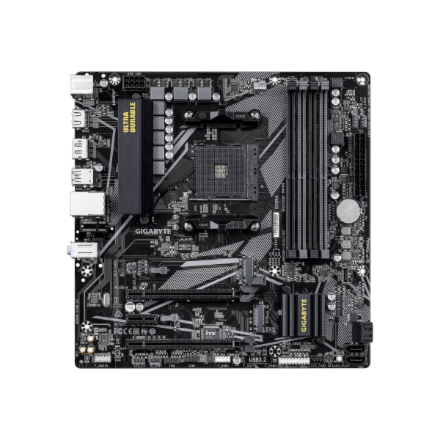 Gigabyte B550M DS3H R2 | Processor family AMD | Processor socket AM4 | DDR4 DIMM | Supported hard disk drive interfaces SATA, M.2 | Number of SATA connectors 4 - Image 3