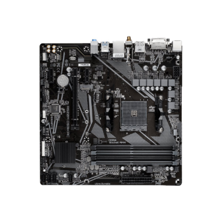 Gigabyte A520M DS3H AC (rev. 1.x) | Processor family AMD | Processor socket AM4 | DDR4 | Supported hard disk drive interfaces SATA, M.2 | Number of SATA connectors 4 - Image 2