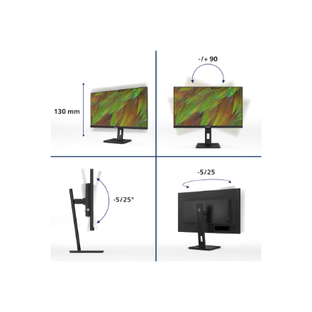 Philips | 27B1N3800/00 | 27 " | IPS | 16:9 | 60 Hz | 4 ms | 3840 x 2160 pixels | 350 cd/m² | HDMI ports quantity 2 - Image 4