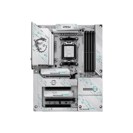 MSI B850 GAMING PLUS WIFI PZ | Processor family AMD B850 | Processor socket AM5 | DDR5 | Supported hard disk drive interfaces SATA, M.2 | Number of SATA connectors 4 - Image 3