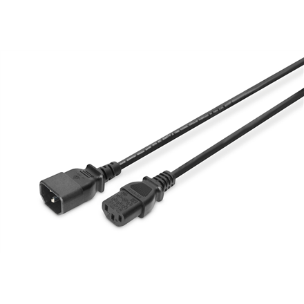 Digitus | Power Cord extension cable C13 - C14, | AK-440201-018-S | Black - Image 2