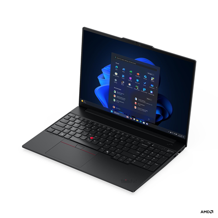 Lenovo ThinkPad E16 G3 AMD | Black | 16 " | IPS | WUXGA | 1920 x 1200 pixels | Anti-glare | AMD Ryzen 5 | 230 | 16 GB | SO-DIMM DDR5 | Solid-state drive capacity 512 GB | AMD Radeon 760M Graphics | Windows 11 Pro | 802.11ax | Bluetooth version 5.3 | Keyboard language Nordic | Keyboard backlit | Warranty 36 month(s) | Battery warranty 12 month(s) - Image 6