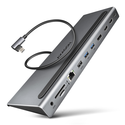 AXAGON USB-C 5Gbps TRIPLE 4K DISPLAY 11in1 Hub | HMC-4KX3 - Image 2