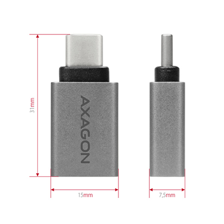 AXAGON Adapter into the USB-C port with USB Type A female output | RUCM-AFA - Image 7