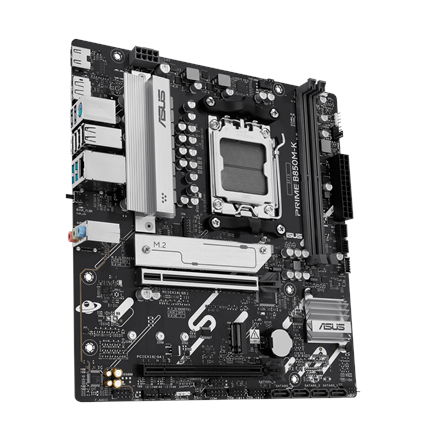 Asus PRIME B850M-K | Processor family AMD | Processor socket AM5 | DDR5 | Supported hard disk drive interfaces SATA, M.2 | Number of SATA connectors 4 - Image 4