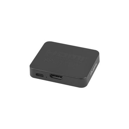 Lanberg Splitter video HDMI to 2X HDMI 4K, USB-C Port, Black | SPV-HDMI-1002 - Image 2