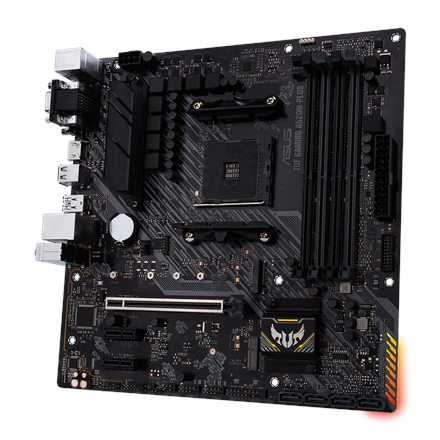 Asus | TUF GAMING A520M-PLUS | Processor family AMD | Processor socket AM4 | DDR4 | Memory slots 4 | Supported hard disk drive interfaces SATA, M.2 | Number of SATA connectors 4 | Chipset AMD A520 | Micro ATX - Image 4