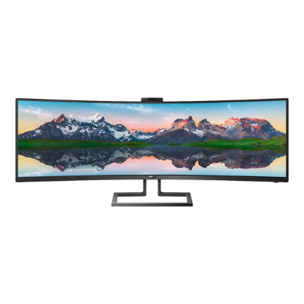 Philips | SuperWide curved LCD display | 499P9H/00 | 48.8 " | VA | Dual QHD | 32:9 | 70 Hz | 5 ms | 5120 x 1440 pixels | 450 cd/m² | Headphone out | HDMI ports quantity 2 | Black - Image 2