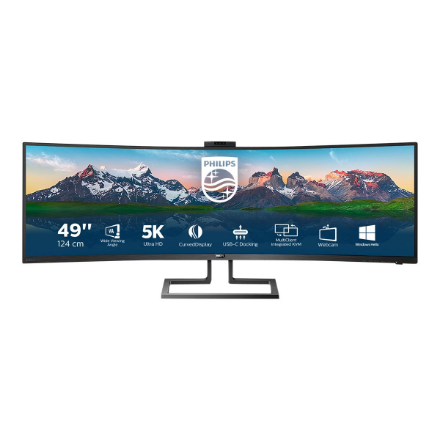 Philips | SuperWide curved LCD display | 499P9H/00 | 48.8 " | VA | Dual QHD | 32:9 | 70 Hz | 5 ms | 5120 x 1440 pixels | 450 cd/m² | Headphone out | HDMI ports quantity 2 | Black - Image 4
