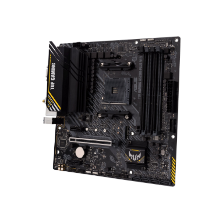 Asus | TUF GAMING A520M-PLUS | Processor family AMD | Processor socket AM4 | DDR4 | Memory slots 4 | Supported hard disk drive interfaces SATA, M.2 | Number of SATA connectors 4 | Chipset AMD A520 | Micro ATX - Image 5