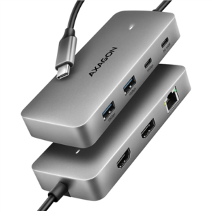 AXAGON USB-C 10Gbps DUAL 4K DISPLAY 7in1 hub | HMC-CUB83X2