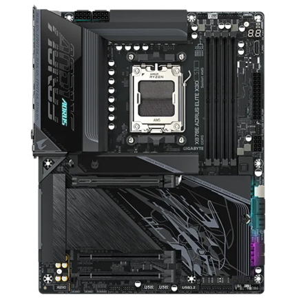 Gigabyte X870E A ELITE X | Processor family AMD | Processor socket AM5 | DDR5 | Supported hard disk drive interfaces SATA, M.2 | Number of SATA connectors 4 - Image 2