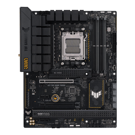 Asus | TUF GAMING B650-PLUS WIFI | Processor family AMD | Processor socket AM5 | DDR5 DIMM | Memory slots 4 | Supported hard disk drive interfaces SATA, M.2 | Number of SATA connectors 4 | Chipset AMD B650 | ATX - Image 2