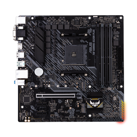 Asus | TUF GAMING A520M-PLUS | Processor family AMD | Processor socket AM4 | DDR4 | Memory slots 4 | Supported hard disk drive interfaces SATA, M.2 | Number of SATA connectors 4 | Chipset AMD A520 | Micro ATX - Image 6