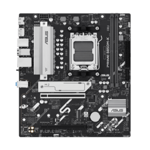 Asus PRIME B850M-K | Processor family AMD | Processor socket AM5 | DDR5 | Supported hard disk drive interfaces SATA, M.2 | Number of SATA connectors 4