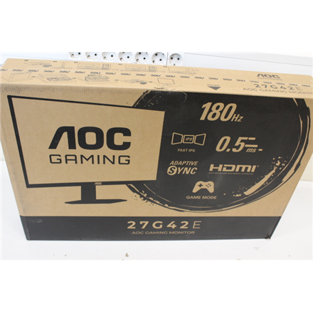 AOC 27G42E Gaming Monitor 27" IPS 1920x1080/16:9/1ms/300cd/m2/ HDMI | SALE OUT. AOC | 27G42E | 27 " | IPS | FHD | 16:9 | 180 Hz | 1 ms | 1920 x 1080 pixels | 300 cd/m² | HDMI ports quantity 1 | Black | Warranty 36 month(s) | DAMAGED PACKAGING - Image 3