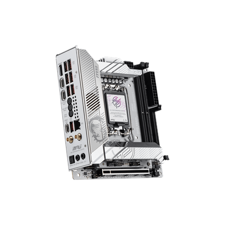 MSI MPG Z890I EDGE TI WIFI | Processor family Intel | Processor socket LGA1851 | Supported hard disk drive interfaces SATA, M.2 | Number of SATA connectors 2 - Image 4