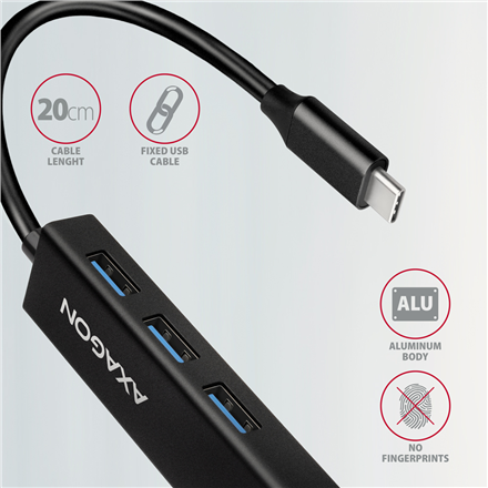 AXAGON SuperSpeed USB-C hub with gigabit LAN | HMC-GL3A - Image 6