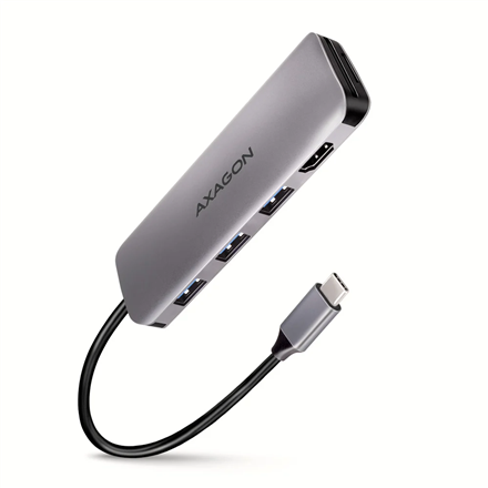 AXAGON SuperSpeed USB-C COMBO 5in1 hub | HMC-HCR3A - Image 2