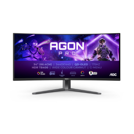 AOC | AGON PRO AG346UCD | 34 " | OLED | WQHD | 21:9 | 175 Hz | 0.03 ms | 3440 x 1440 pixels | 250 cd/m² | HDMI ports quantity 2 - Image 5