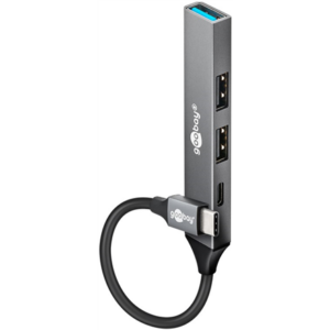Goobay Slim 4-Port USB Hub, USB-C to USB-C/USB-A, 5 Gbit/s | 74459