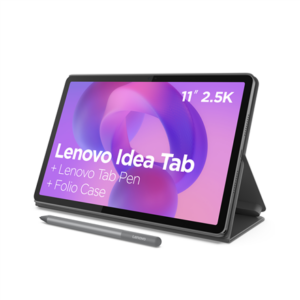 Lenovo Idea Tab Wi-Fi (w/o power adapter) | ZAFR0006SE | 11 " | Luna Grey | IPS | 2560x1600 pixels | MediaTek | Dimensity 6300 | 8 GB | Soldered LPDDR4x | 256 GB | Wi-Fi | Front camera | 5 MP | Rear camera | 8 MP | Bluetooth | 5.2 | Android | 15 (OS upgrades until Android 17 and 4 years security patches) | Warranty 24 month(s) | Folio Case, Lenovo Tab Pen, USB-A to USB-C cable, Manual