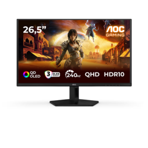 AOC Q27G41ZDF | 27 " | QD-OLED | QHD | 16:9 | 240 Hz | 0.03 ms | 2560 x 1440 pixels | 400 cd/m² | HDMI ports quantity 1 | Black