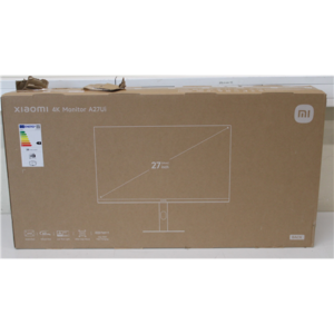 SALE OUT. Xiaomi 4K Monitor A27Ui EU | Xiaomi SALE OUT. | 4K Monitor A27Ui EU | 27 " | IPS | UHD | 16:9 | 60 Hz | 6 ms | 3840 x 2160 pixels | 360 cd/m² | HDMI ports quantity 2 | Warranty 24 month(s) | DAMAGED PACKAGING, DAMAGED PACKAGING FOAMS