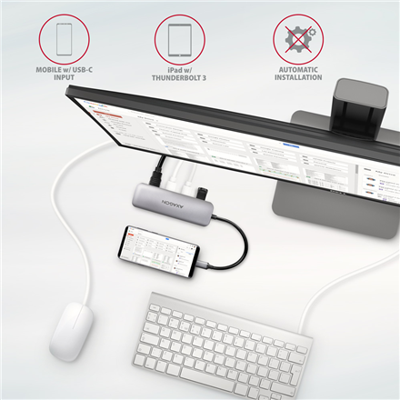 AXAGON SuperSpeed USB-C COMBO 5in1 hub | HMC-HCR3A - Image 6