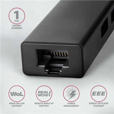 AXAGON SuperSpeed USB-C hub with gigabit LAN | HMC-GL3A - Image 5