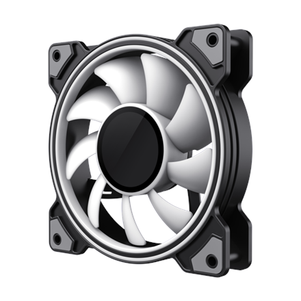 Gamemax Case Fan | DUAL RING INFINITY BK | Black - Image 3