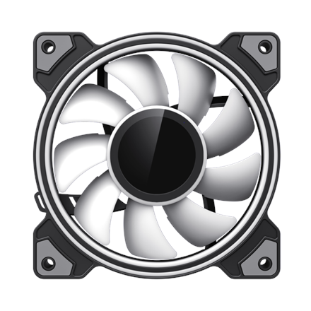 Gamemax Case Fan | DUAL RING INFINITY BK | Black - Image 4