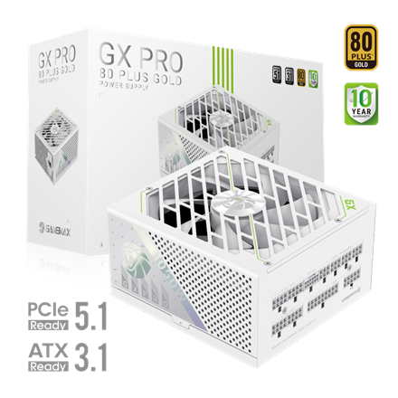 Gamemax PSU | GX PRO 1050G WH | 1050 W | Gold | White | Full Modular - Image 2