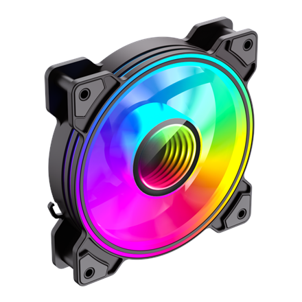 Gamemax Case Fan | DUAL RING INFINITY BK | Black - Image 6